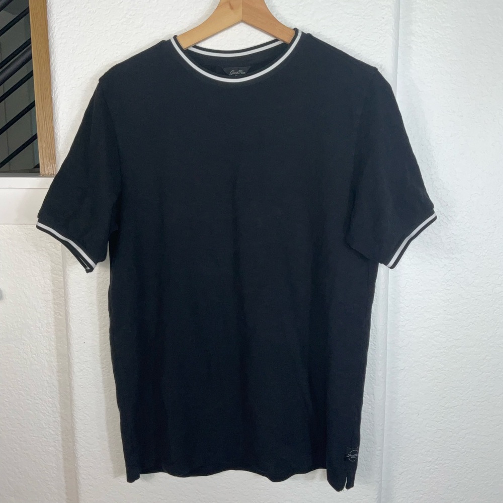 Good Man Brand Black Tee with White Accents